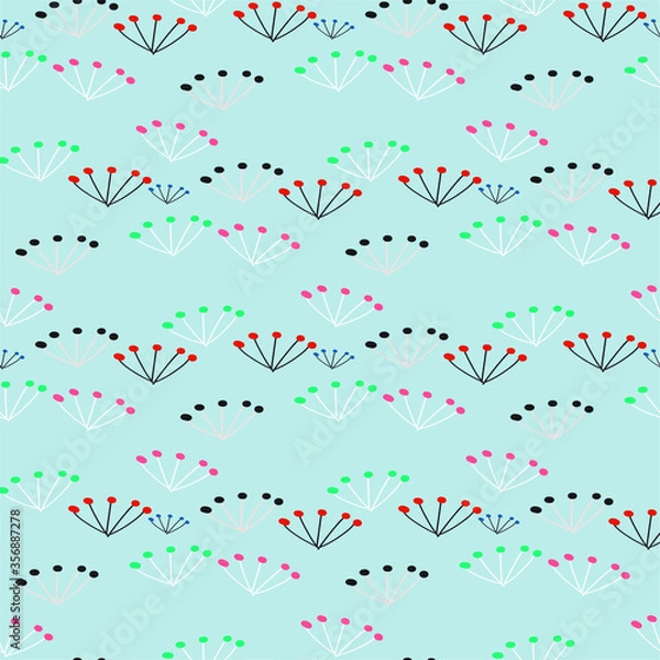 Fototapeta seamless nature of flower, branch, and leaves. Can use for print, template, fabric, presentation, textile, banner, poster, wallpaper, 