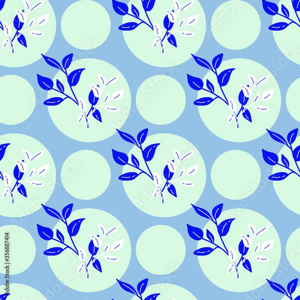 Fototapeta seamless nature of flower, branch, and leaves. Can use for print, template, fabric, presentation, textile, banner, poster, wallpaper, 