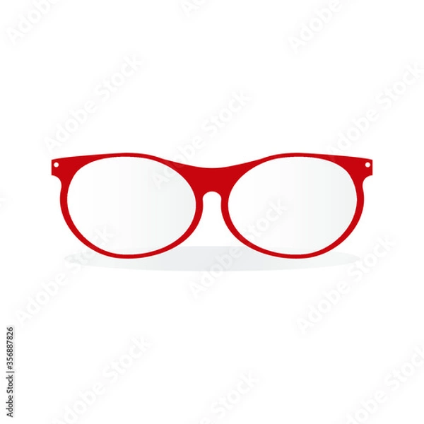 Obraz red glasses isolated on white