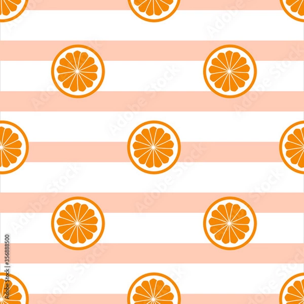 Fototapeta Seamless pattern of cute and fresh fruits for summer. Can use for print, template, creating digital design work, card making, scrapbooks, paper crafts, invitations, digital albums, wedding stationery