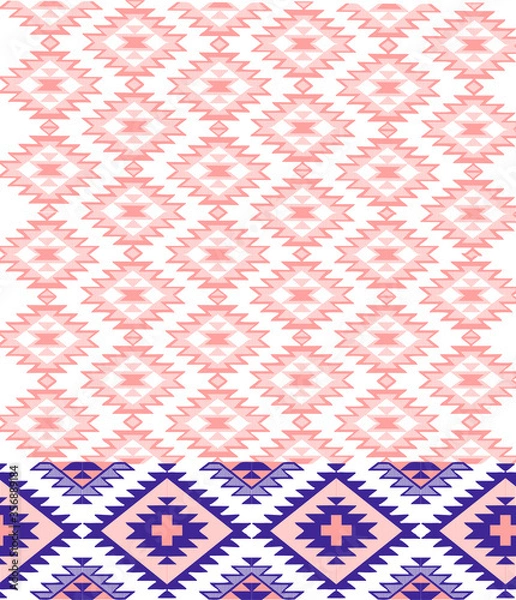 Obraz geometrical border pattern image background..