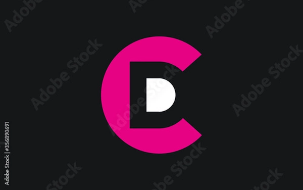 Fototapeta DC or CD Letter Initial Logo Design, Vector Template