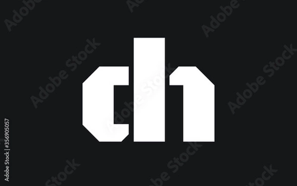 Obraz dh or hd Letter Initial Logo Design, Vector Template