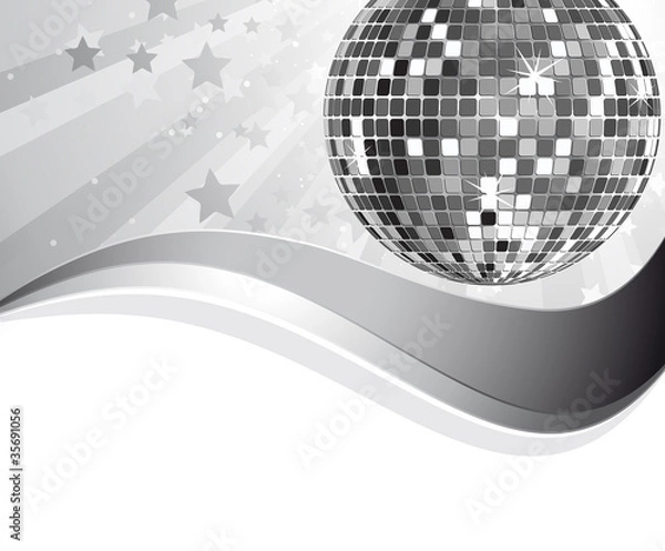 Fototapeta Discokugel grau/silber