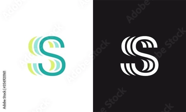 Obraz letter S vector line concept design minimalist logo