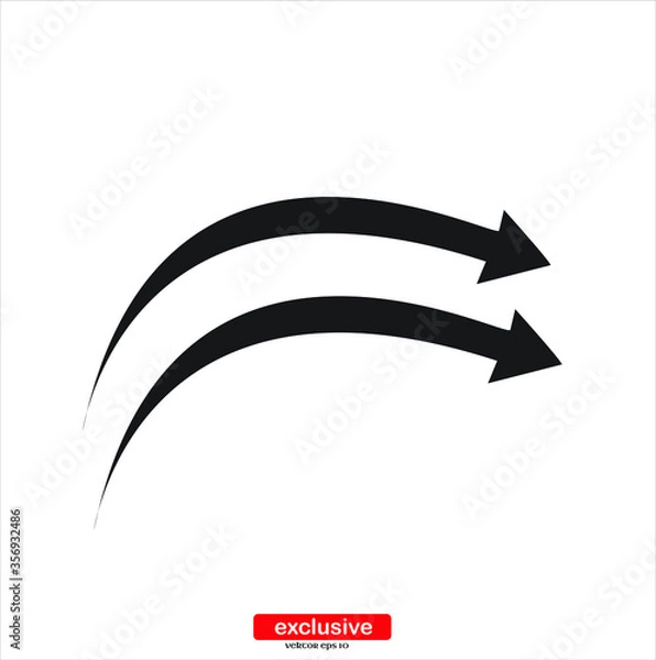 Fototapeta 
arrow  icon.Flat design style vector illustration for graphic and web design.	
