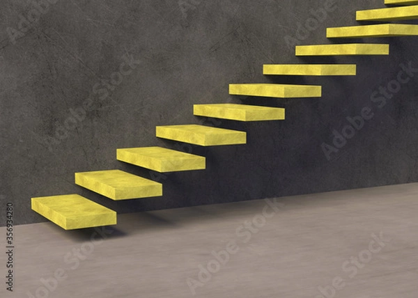 Obraz Stairs 3d rendering background