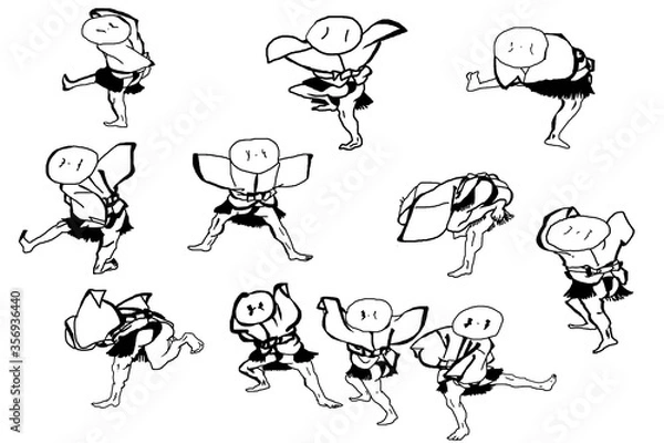 Obraz 北斎漫画・塗り絵