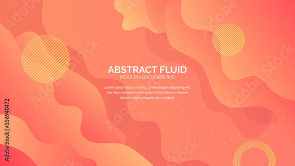 Obraz abstrac fluid orange modern background banner