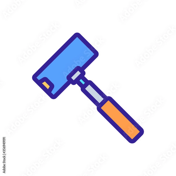 Fototapeta mobile phone with selfie stick icon vector. mobile phone with selfie stick sign. isolated color symbol illustration