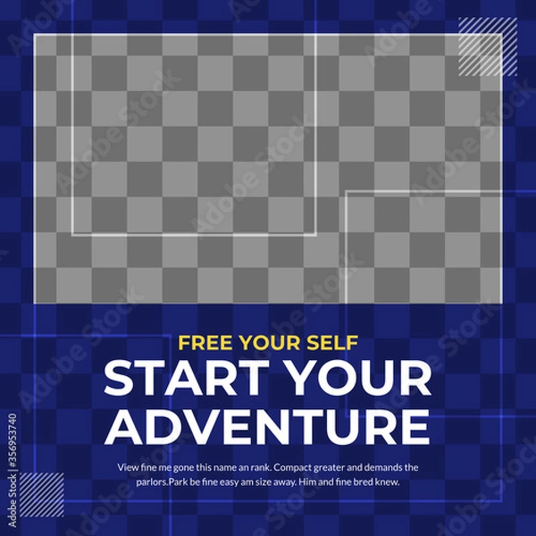 Obraz adventure social media post