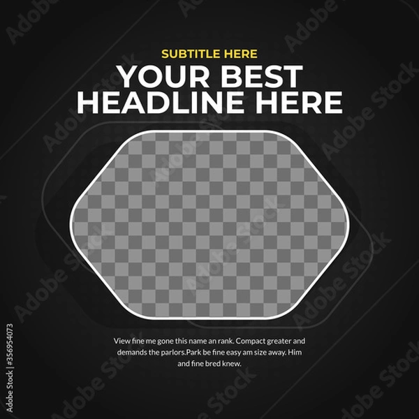 Obraz elegant black social media