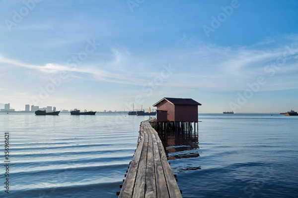 Fototapeta View of Tan Clan Jetty in the morning