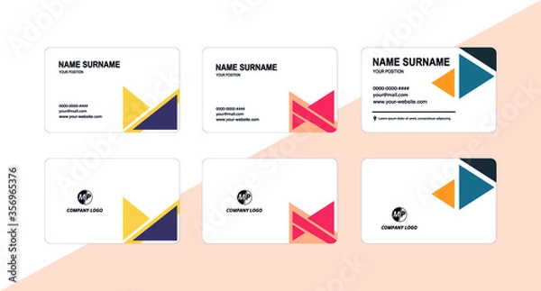 Obraz Simple vector business card design