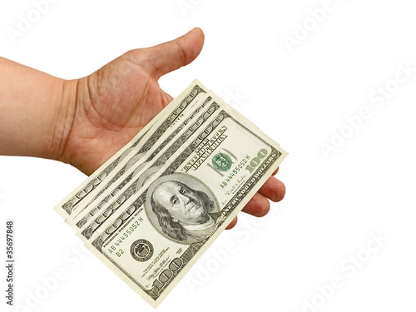 Obraz Hand with dollars