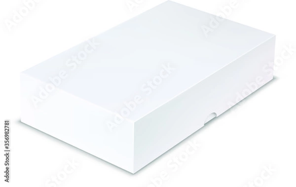 Obraz Vector realistic blank white paper box