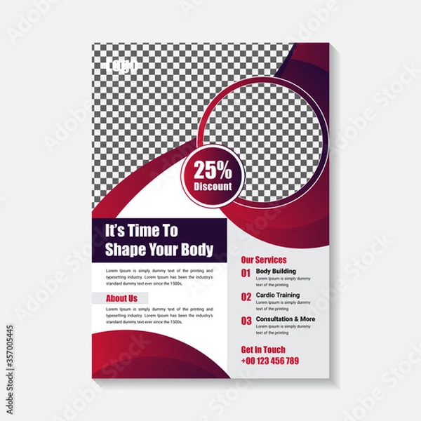 Obraz Modern and Colorful Creative Fitness Flyer
