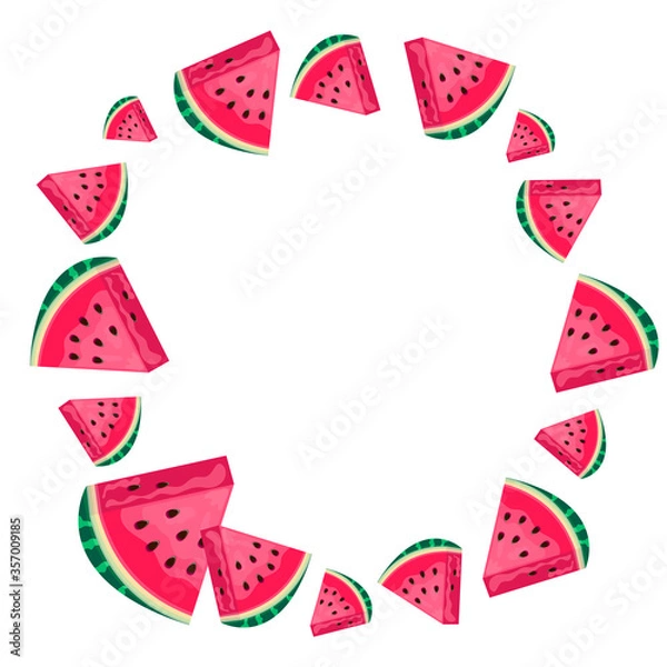 Fototapeta Frame of watermelon slices