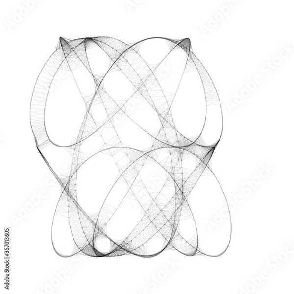Fototapeta Drawn sketch line art computer generated art