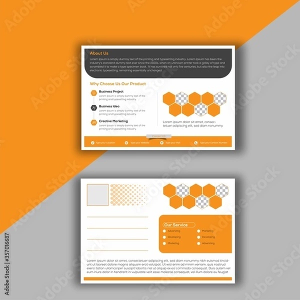 Obraz corporate post card design