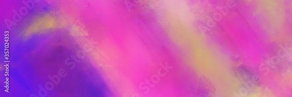 Fototapeta abstract colorful diagonal background graphic with lines and medium orchid, neon fuchsia and tan colors. can be used as canvas, background or banner