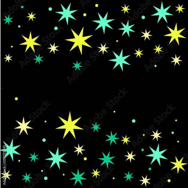Obraz Asterisks. Seamless pattern. Design for fabric, wrapping paper, background, wallpaper. Vector.