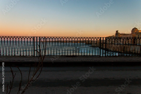 Obraz sunset in ortigia island