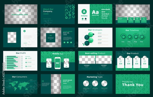 Fototapeta Business Powerpoint Presentation Template