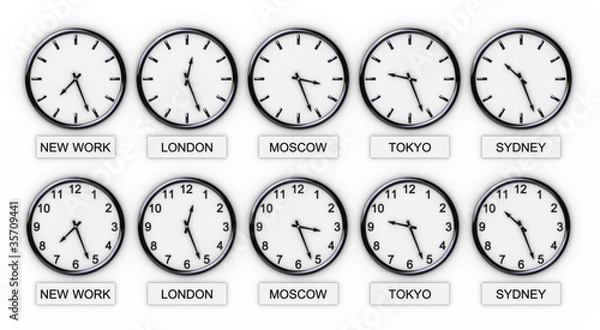 Obraz World Clocks(Time)