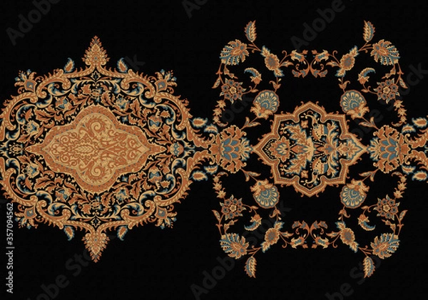 Fototapeta Classic paisley and fine lace pattern, Persian pattern，suitable for textile clothing and wallpaper design, invitation design