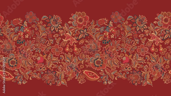Fototapeta Classic paisley and fine lace pattern, Persian pattern，suitable for textile clothing and wallpaper design, invitation design