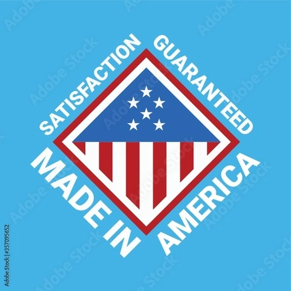 Fototapeta made in usa label