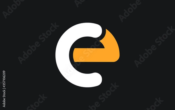 Fototapeta ec or ce Letter Initial Logo Design, Vector Template