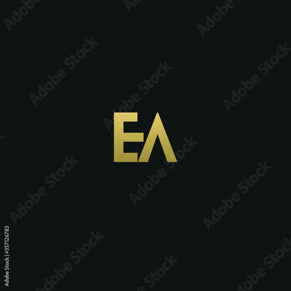 Fototapeta Creative modern elegant trendy unique artistic EA AE E A initial based letter icon logo.