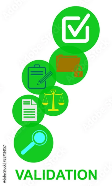 Fototapeta Validation concept on white background