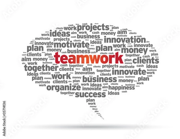 Fototapeta Speech Bubble - Teamwork