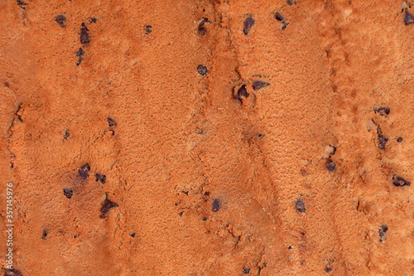 Obraz mocha flavour ice cream with chocolate chips texture