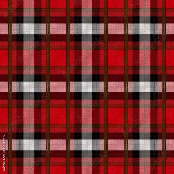 Fototapeta Seamless tartan plaid pattern. fabric pattern. Checkered texture for clothing fabric prints, web design, home textile christmas pattern