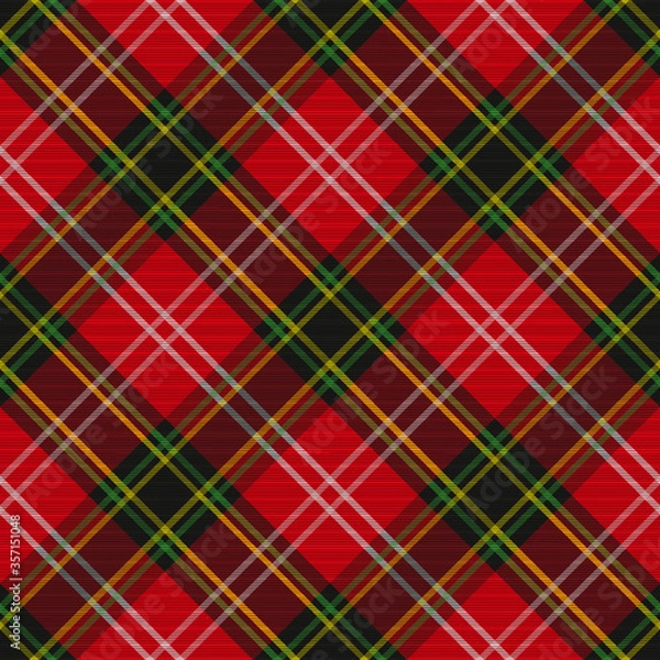 Fototapeta Seamless tartan plaid pattern. fabric pattern. Checkered texture for clothing fabric prints, web design, home textile christmas pattern