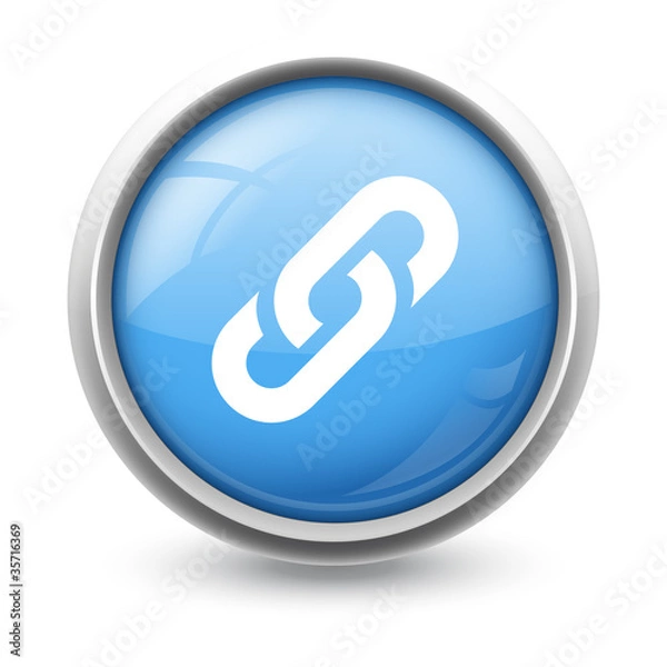 Obraz Symbole glossy vectoriel lien