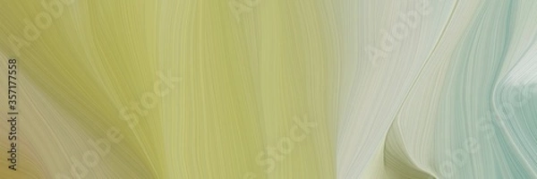 Obraz very dynamic curved speed lines background or backdrop with dark khaki, pastel gray and ash gray colors. can be used as header or banner