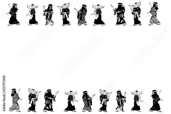 Obraz 西馬音内盆踊りフレーム