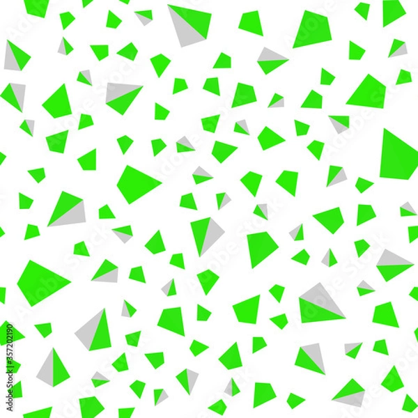 Obraz Light Green vector seamless, isometric layout with lines, triangles.