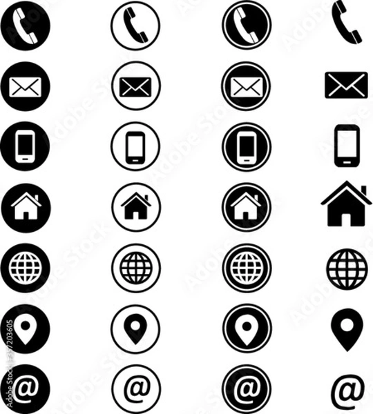 Fototapeta Contact Information Icon in Vector Format