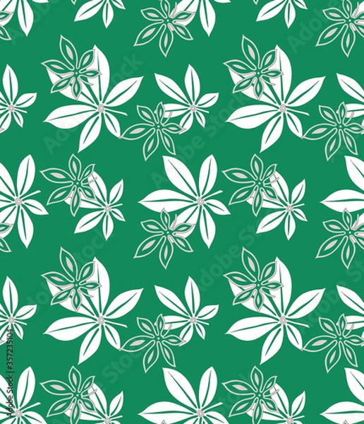 Fototapeta Fall colorful leaf floral background.pattern for fashion,fabric and all prints on light beige background.