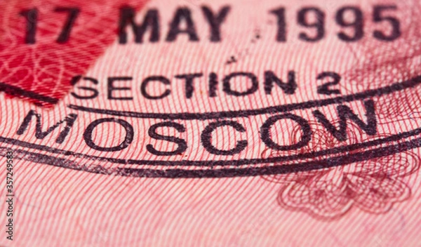 Fototapeta Visa passport stamp