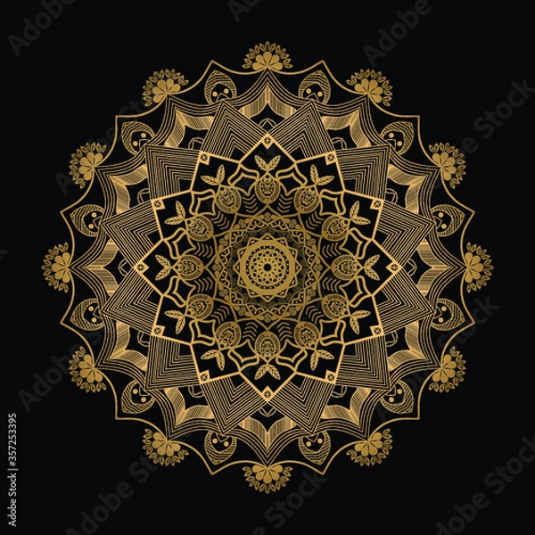 Obraz golden luxury background mandala Design vector