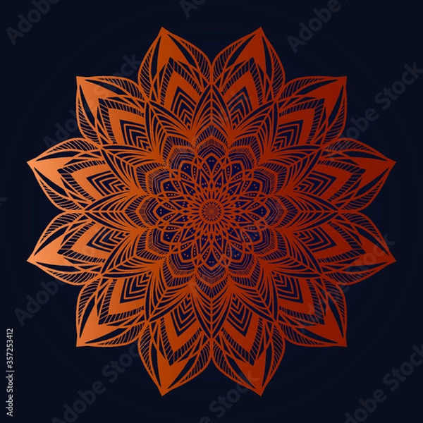 Obraz golden luxury background mandala Design vector