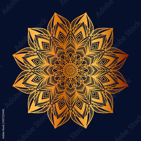 Obraz golden luxury background mandala Design vector