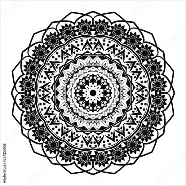 Obraz white blue luxury background mandala Design vector
